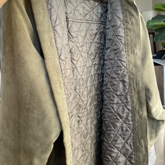 High Sierra Men’s Olive Green Suede like Jacket in Medium- Vintage & Perfect - Picture 8 of 8